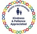 Large "Autistic Child on board" car sticker -  Price includes postage